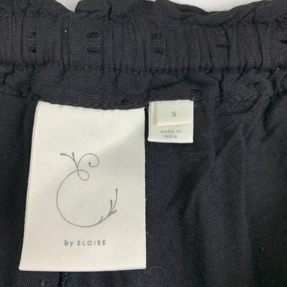 Anthropologie E by Eloise Swiss Dot Capri Pants With Crochet Lace Hem Women's S - Picture 7 of 9